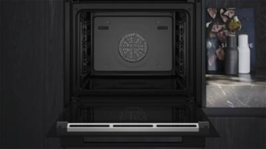 Siemens HS736G1B2 iQ700 Einbau Dampfbackofen  60 x 60 cm, Schwarz, Edelstahl