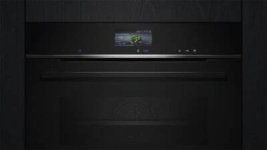 Siemens HS736G1B2 iQ700 Einbau Dampfbackofen  60 x 60 cm, Schwarz, Edelstahl