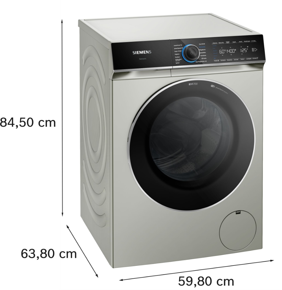 Siemens WG44B20X40 Waschmaschine 9kg, 1400 U/min Silber-inox 