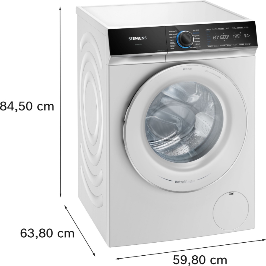 Siemens Extraklasse WG56B2090 iQ700, Waschmaschine Frontlader 10 kg 1600 U/min EEK: A