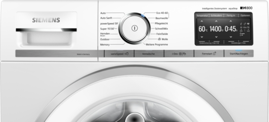 Siemens WM14VE93 iQ800, Waschmaschine, Frontlader, 9 kg, 1400 U/min. EEK: A