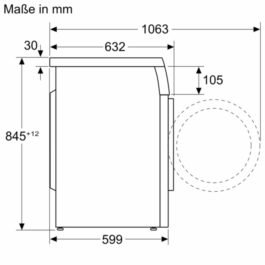 Siemens WU14U4S5AT iQ500, Waschmaschine, Unterbaufähig - Frontlader 9kg, 1400U/min