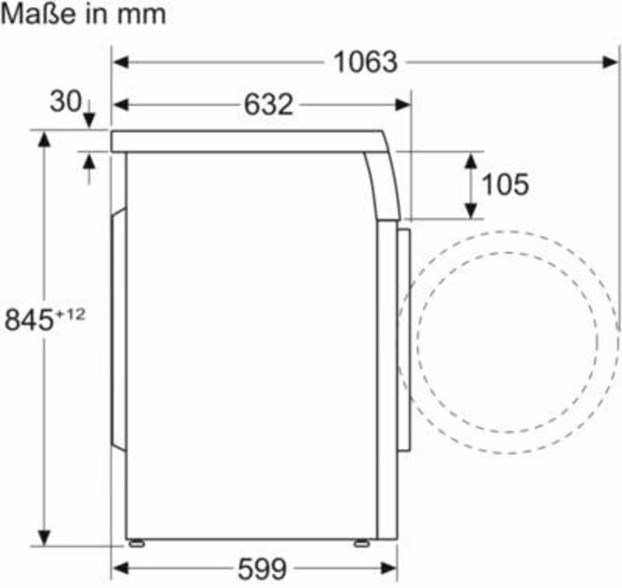 Siemens WU14U4S5AT iQ500, Waschmaschine, Unterbaufähig - Frontlader 9kg, 1400U/min