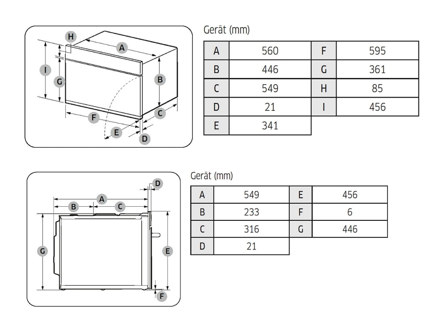Samsung NQ50A6539BS/EG Kompaktofen mit Mikrowelle  