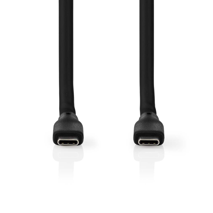 Nedis CCGB64800BK15 USB-Kabel USB 3.2 Gen 1 | USB-C™ Stecker  USB-C™ Stecker | 60 W | 8K@30Hz | 5 Gbps | Vernickelt | 1.50