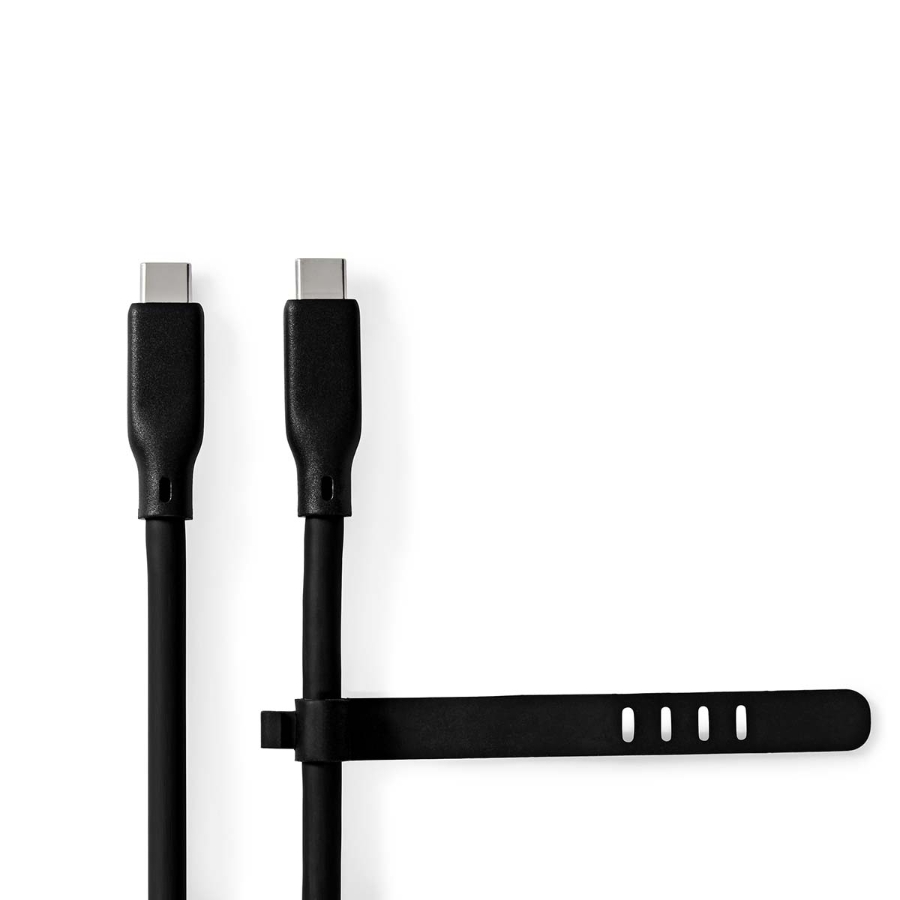 Nedis CCGB64800BK15 USB-Kabel USB 3.2 Gen 1 | USB-C™ Stecker  USB-C™ Stecker | 60 W | 8K@30Hz | 5 Gbps | Vernickelt | 1.50
