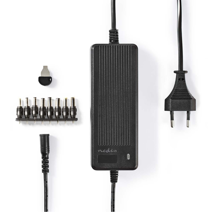 Nedis ACPA116 Universal-Netzteil Schwarz 60 W | 6 - 16 V DC | 1.10 m | 5.0 - 5.2 A | 8 plug(s) 