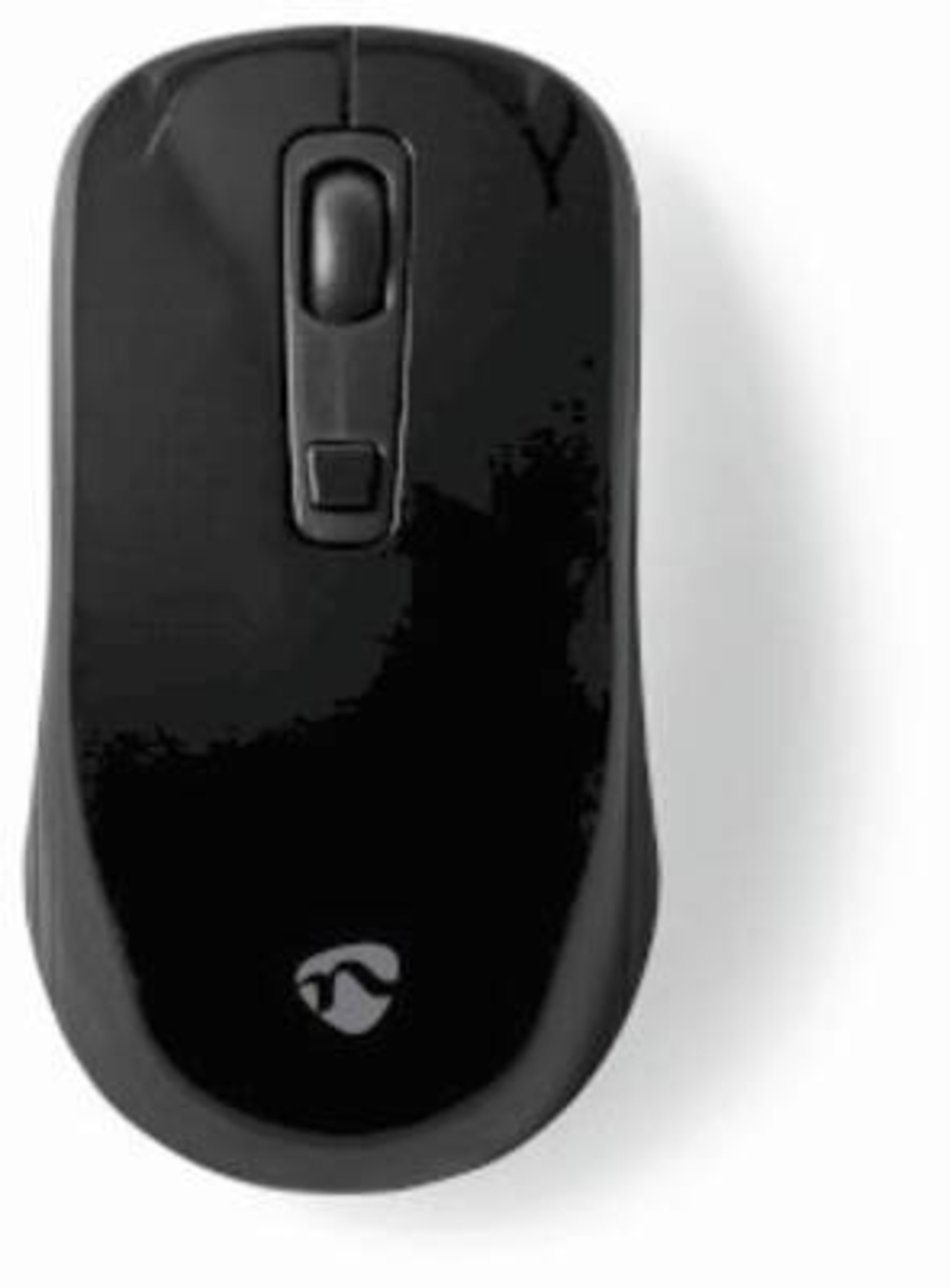 Nedis MSWS105BK  Mouse  Anzahl Knöpfe: 4 | Beidhändig Drahtlos | 800 / 1200 / 1600 dpi | Einstellbar DPI