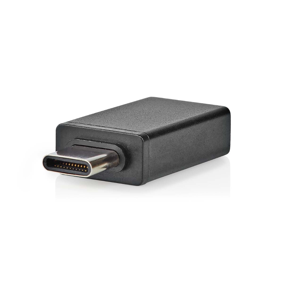 Nedis CCGB64915BK USB-C™ Adapter  Vernickelt | Schwarz | Box USB 3.2 Gen 1 | USB-C™ Stecker | USB-A Buchse | 5 Gbps | OTG