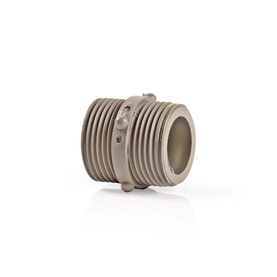 Nedis WAHA3434 Schlauchadapter/Schlauchverbinder 3/4'' | 3/4'' | Kunststoff | Grau