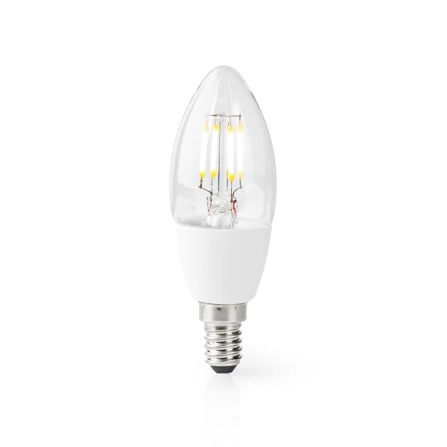 Nedis WIFILF10WTC37 SmartLife LED Filament Lampe Wi-Fi | E14 | 400 lm | 5 W | Warmweiss | 2700 K 
