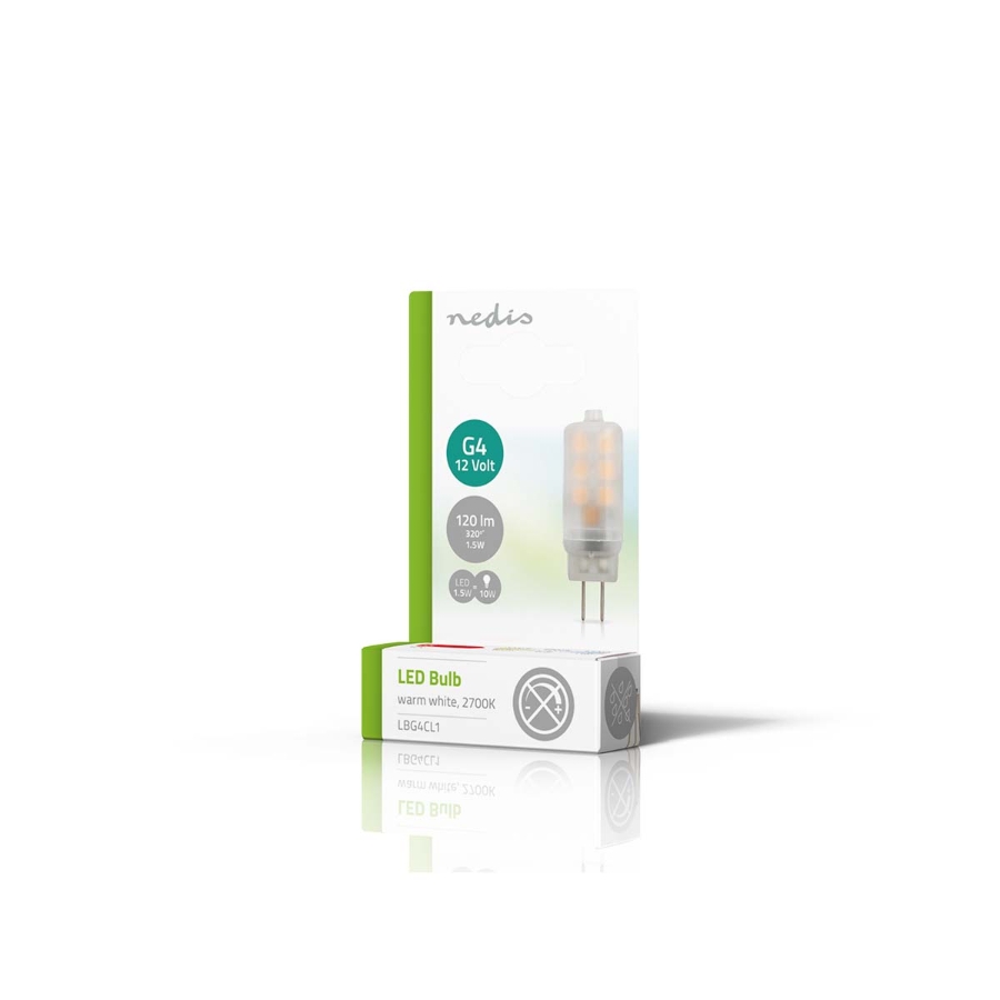 Nedis LBG4CL1 LED Lampe G4 1.5 W | 120 lm | 2700 K | Warmweiss 