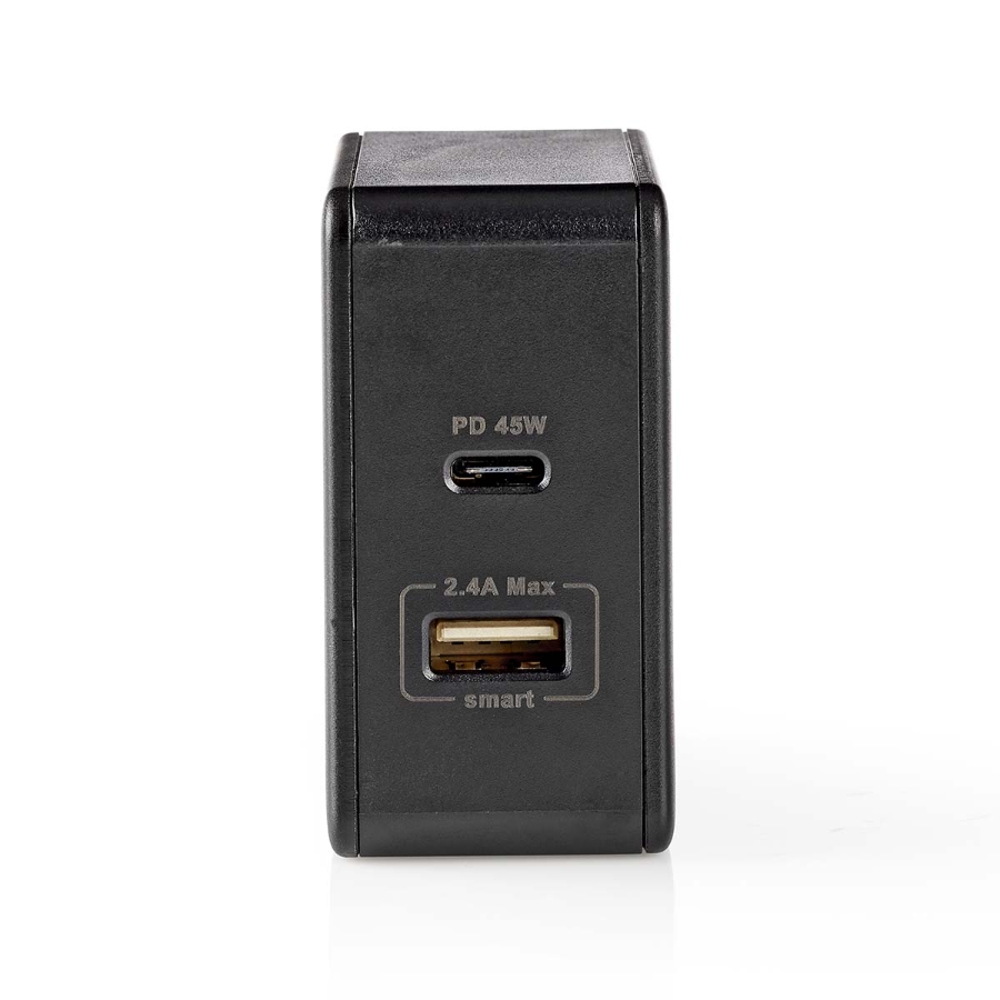 Nedis WCPD45W100BK Netzladegerät 57 W | Schnellladefunktion | 2.25 A / 2.4 / 3.0 A |