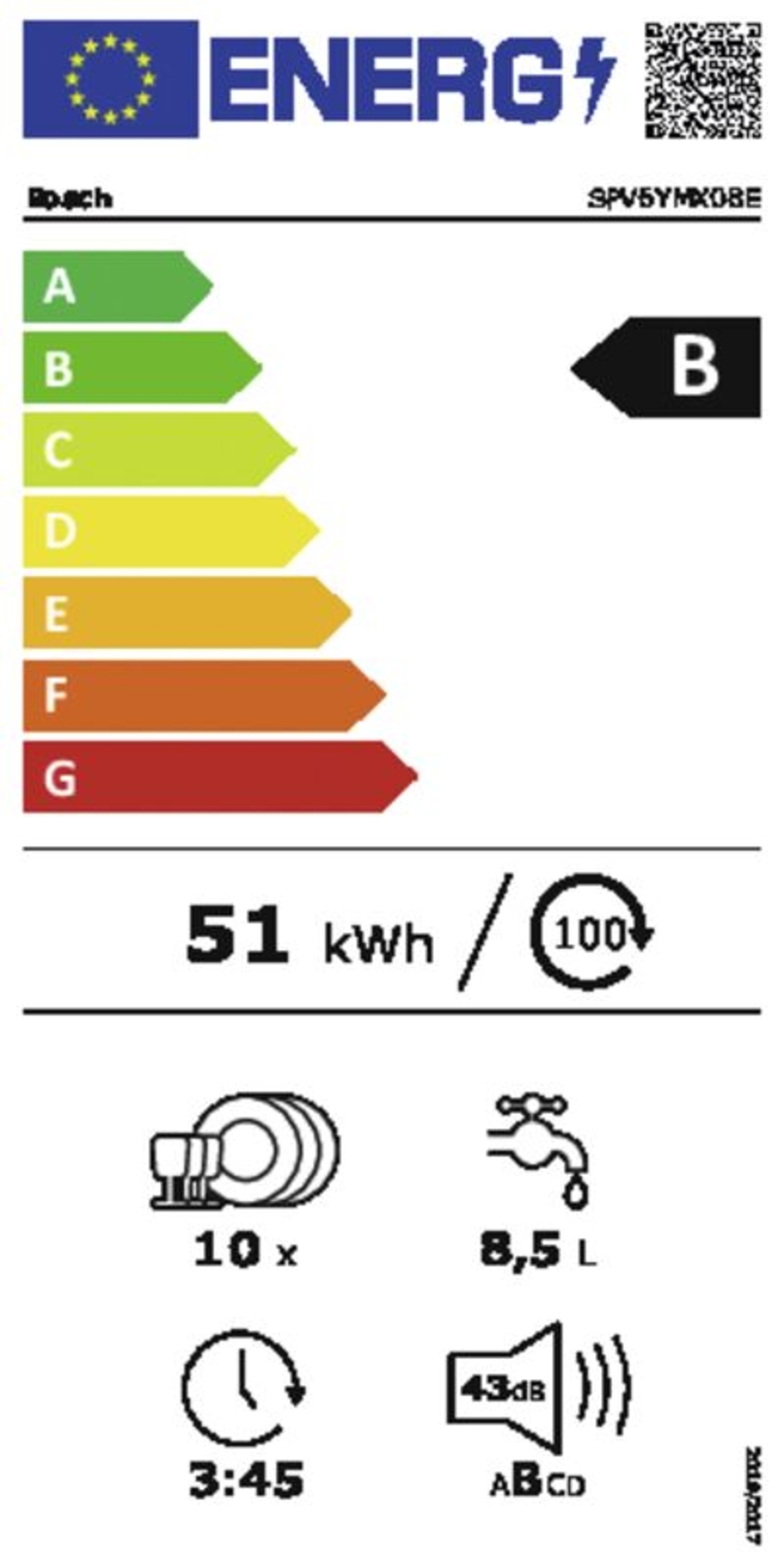 Bosch SPV6YMX08E Geschirrspüler Einbau vollintegriert mit  Besteckschublade 45 cm