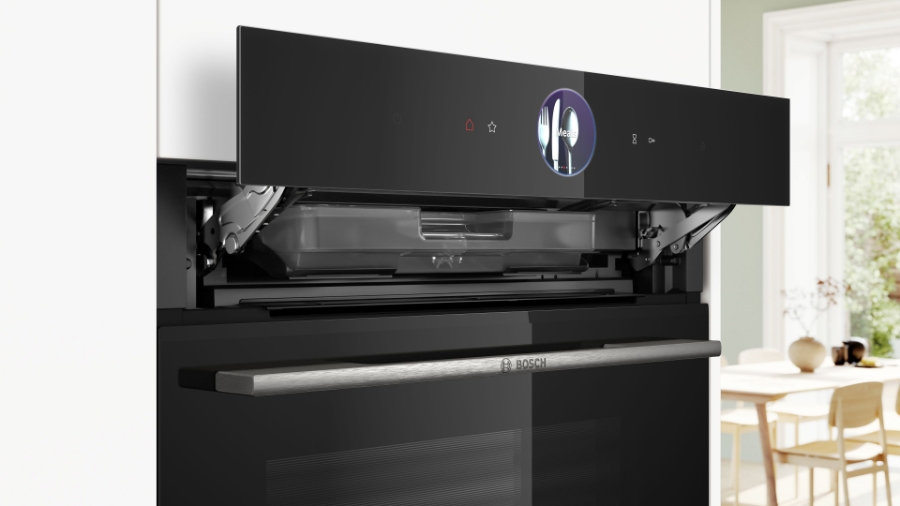 Bosch HRG7764B1 Einbau-Backofen mit Dampfunterstützung Schwarz 