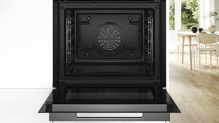 Bosch HRG7764B1 Einbau-Backofen mit Dampfunterstützung Schwarz 