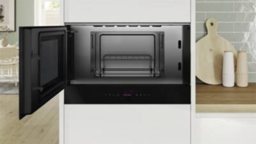 Bosch BEL7321B1  Einbau-Mikrowelle  Schwarz 60cm 900 Watt, 21 Liter