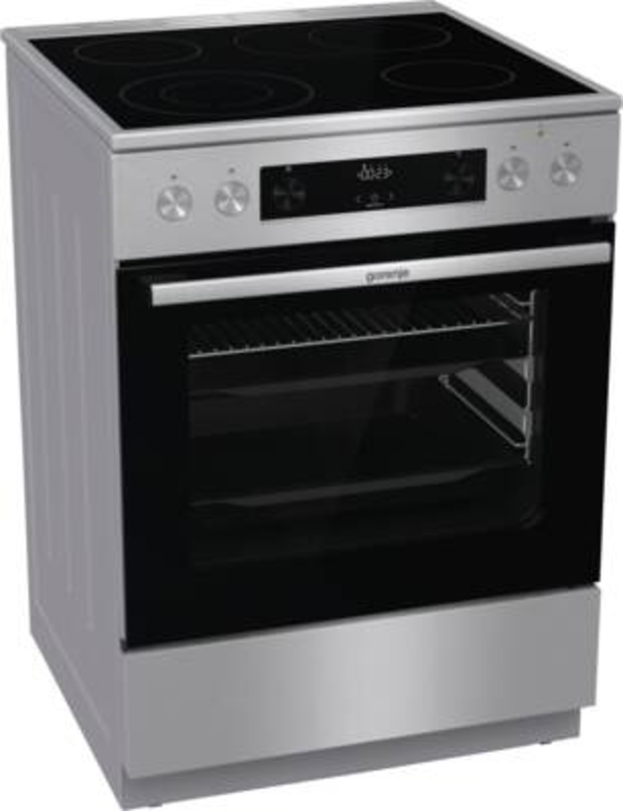 Gorenje GECS6C70XPA Herd Stand 60 cm Edelstahl mit Glaskeramik-Kochfeld