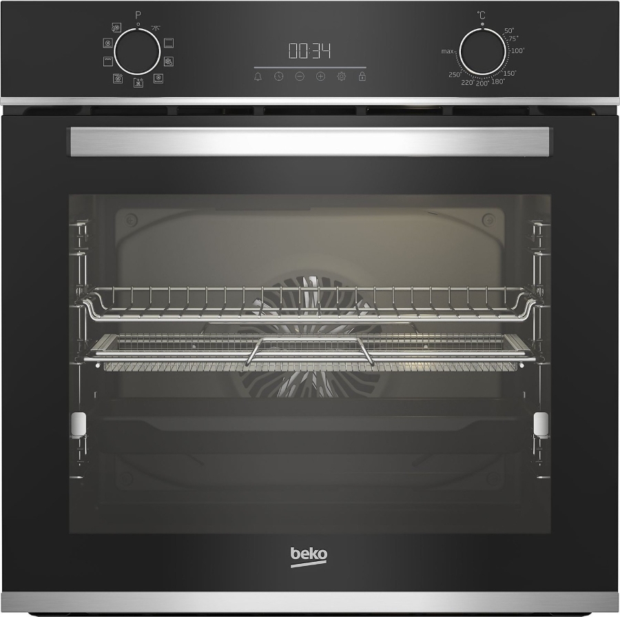 Beko BBIMA13300XS Backofen AirFry 60 cm Schwarz mit AirFry Blech 