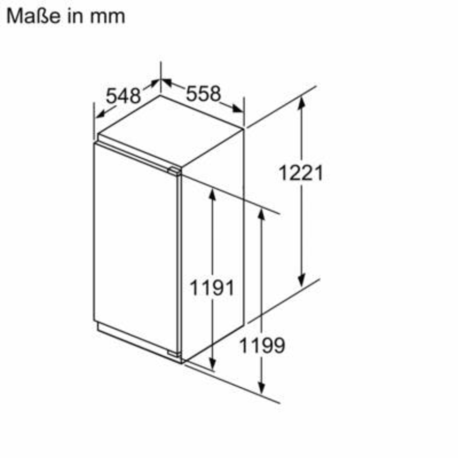 Bosch KIL42ADD1 Einbau-Kühlschrank mit Gefrierfach 122.5 x 56 cm, Flachscharnier mit Softeinzug