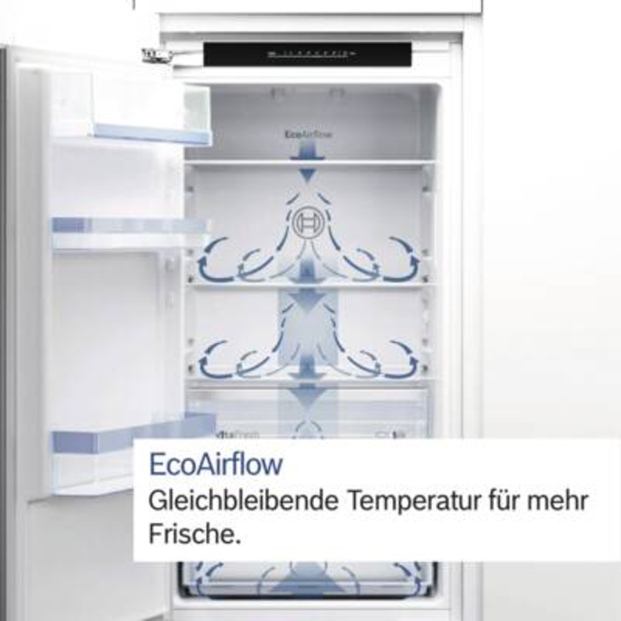 Bosch KIL42ADD1 Einbau-Kühlschrank mit Gefrierfach 122.5 x 56 cm, Flachscharnier mit Softeinzug