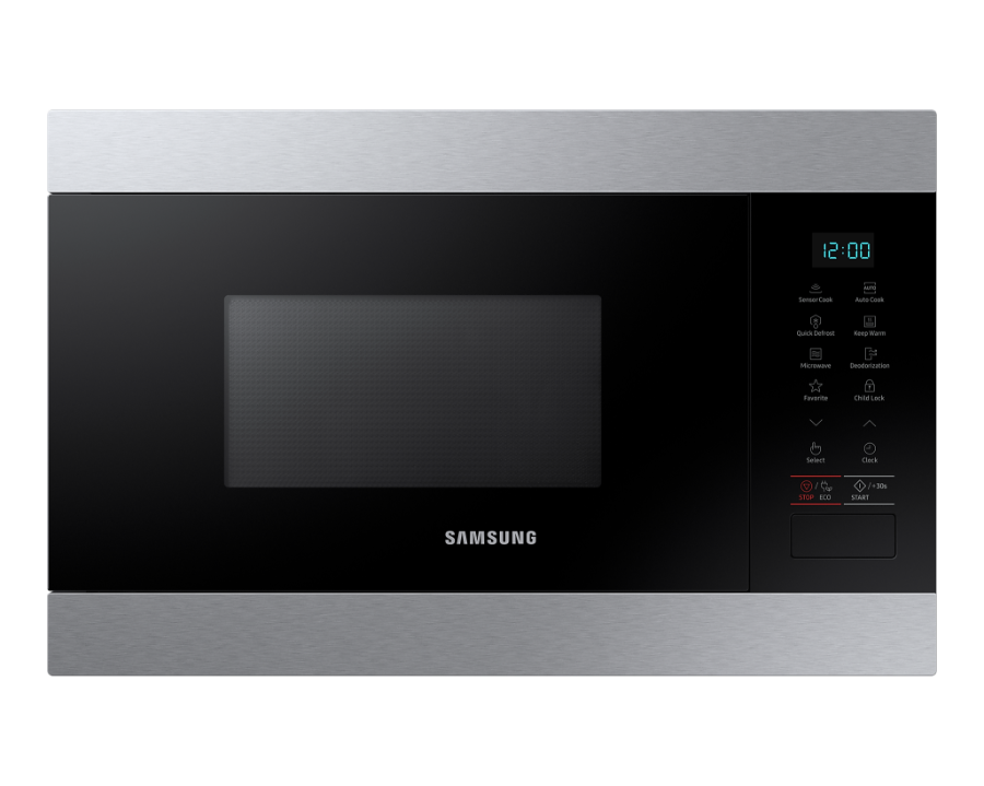 Samsung MS22M8074AT/EG Einbaumikrowelle 22L Automatikprogramm, Touch-Control-Bedienung, Uhrzeitanzeige, Auftaufunktion, 