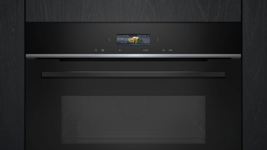 Siemens CE732GXB1 iQ700 Einbau-Mikrowelle  60 x 45 cm Schwarz  Edelstahl mit Grill
