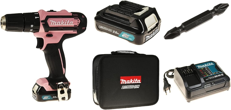 Makita HP333DSAP1  Akku-Schlagbohrschrauber in Pink 12 V max • 30 Nm • 0 - 1.700 U/min| Lieferung in 