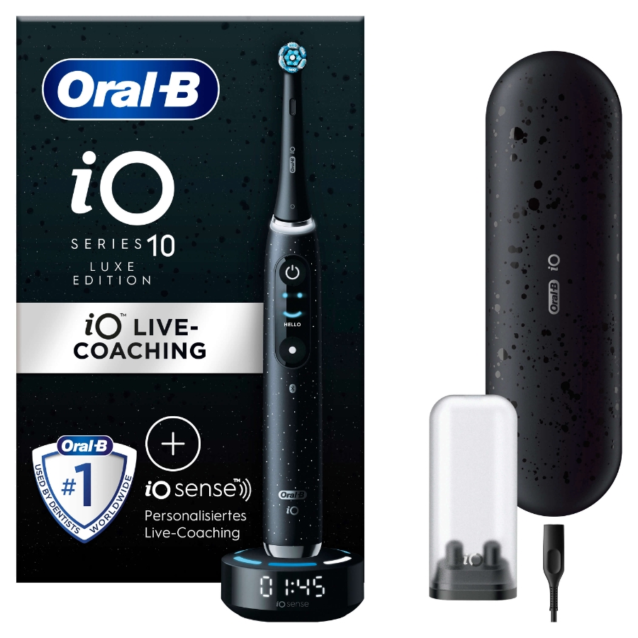 Oral-B iO Series 10 Elektrische Zahnbürste Black Luxe Edition 