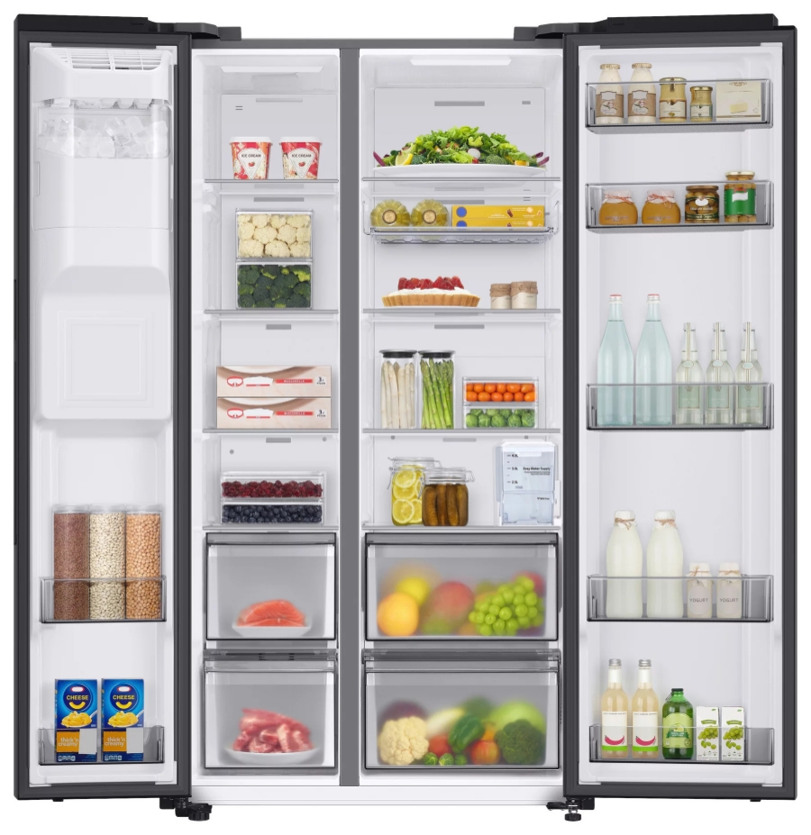 Samsung RS68CG853EB1EF Side-by-Side schwarz 634 Liter  Wassertank NoFrost ,Smart Conversion™