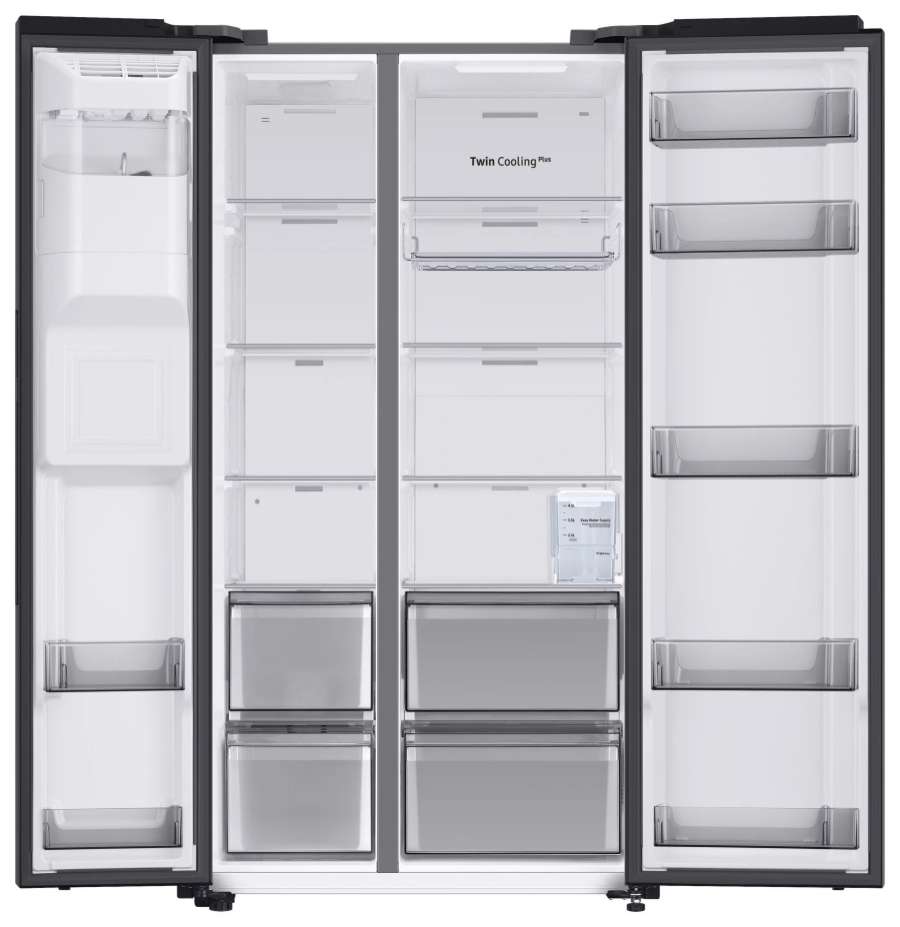Samsung RS68CG853EB1EF Side-by-Side schwarz 634 Liter  Wassertank NoFrost ,Smart Conversion™