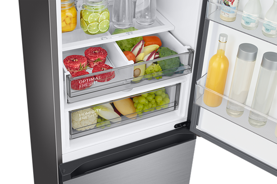 Samsung RB38C7B6AS9/EF Kühl-Gefrierkombination NoFrost 387 Liter Edelstahl