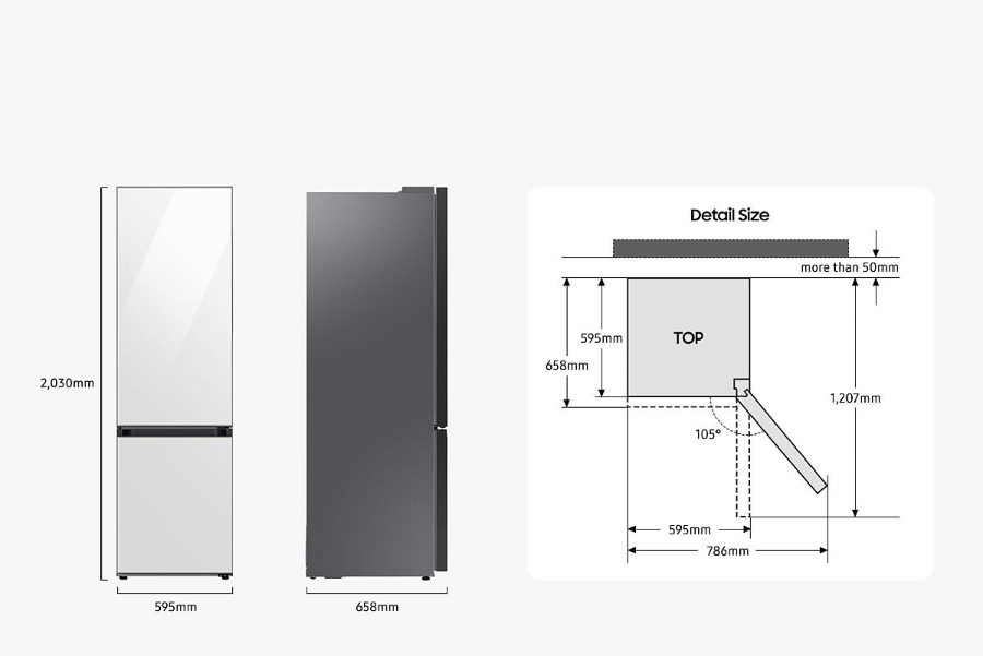 Samsung RB38C7B6AS9/EF Kühl-Gefrierkombination NoFrost 387 Liter Edelstahl