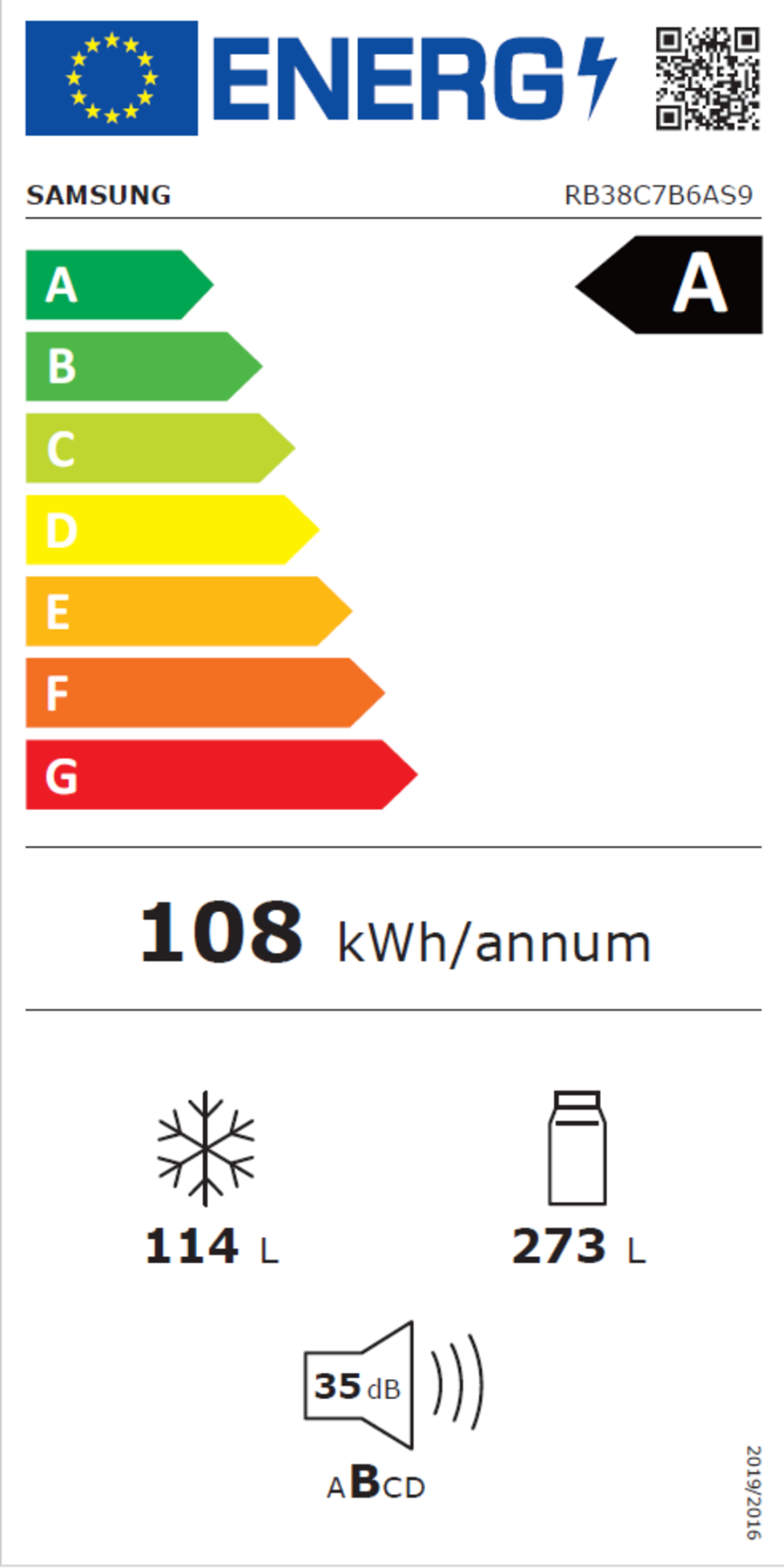 Samsung RB38C7B6AS9/EF Kühl-Gefrierkombination NoFrost 387 Liter Edelstahl