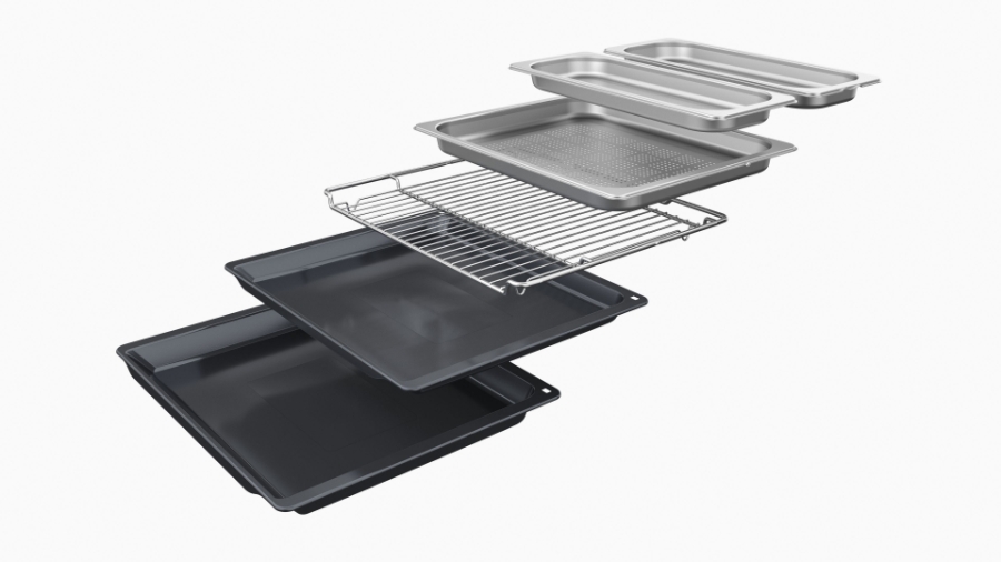 Bosch HSG7361B1 Serie 8 Einbau-Dampfbackofen 60 x 60 cm, Schwarz 