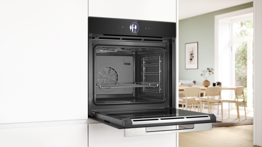 Bosch HSG7361B1 Serie 8 Einbau-Dampfbackofen 60 x 60 cm, Schwarz 
