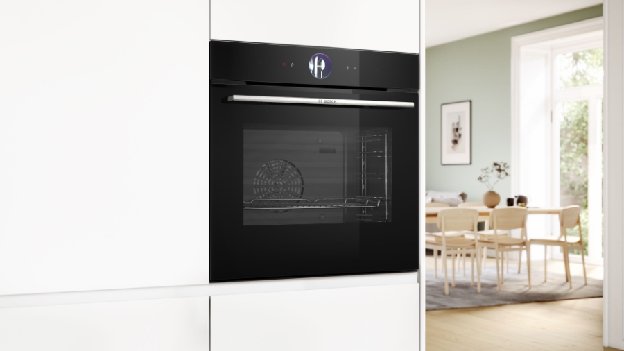 Bosch HSG7361B1 Serie 8 Einbau-Dampfbackofen 60 x 60 cm, Schwarz 