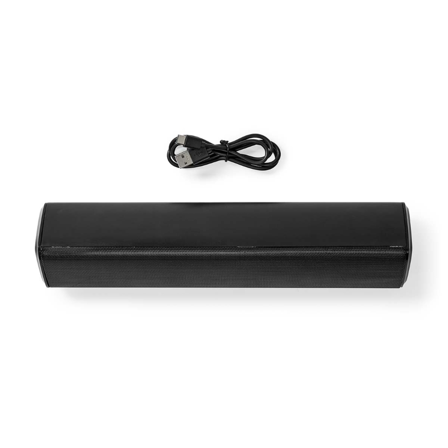 Nedis SPBT2006BK  Bluetooth®-Lautsprecher max. Batteriespielzeit: 6 Std | Tisch Design | 18 W | Stereo