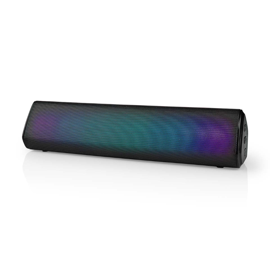 Nedis SPBT2006BK  Bluetooth®-Lautsprecher max. Batteriespielzeit: 6 Std | Tisch Design | 18 W | Stereo