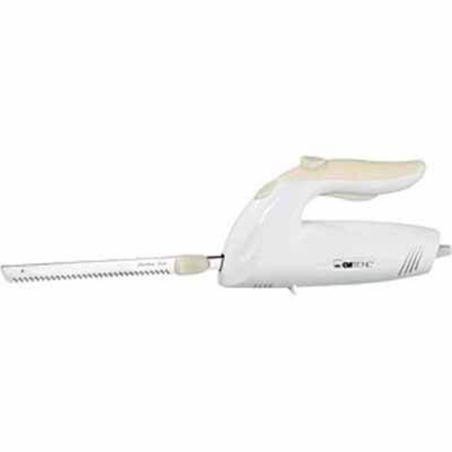 Clatronic EM 3062 Elektromesser/Brotmesser Weiss elektrisches mit spülmaschinenfester spezialgezahnten 