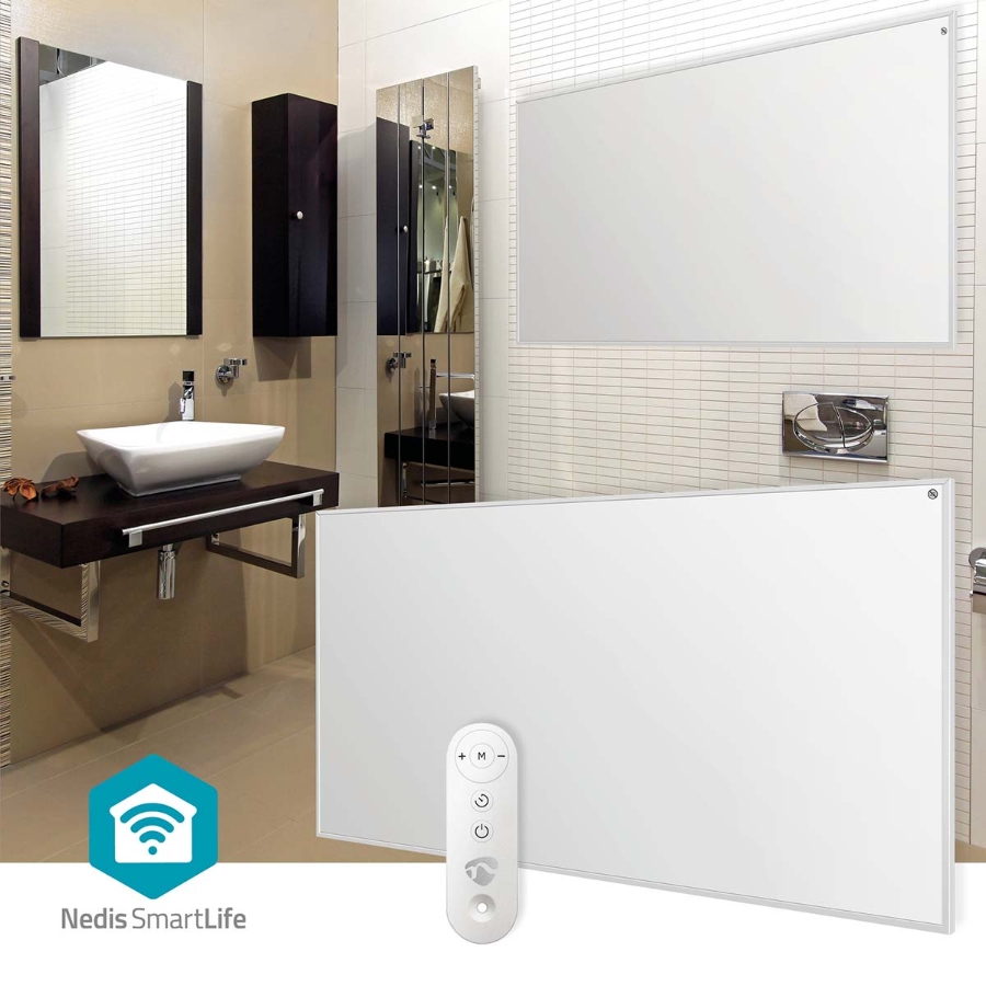Nedis HTIP700WTW SmartLife Infrarot-Heizplatte 700 W | 1 Hitzeeinstellung | Verstellbares Thermostat 