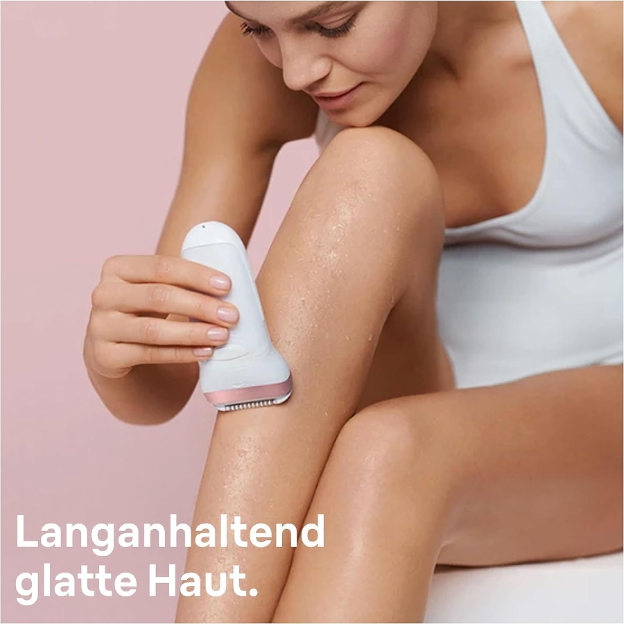 Braun Personal Care Silk-épil 9-855 Epilierer Damen Haarentferner  langanhaltende Haarentfernung weiß/roségold