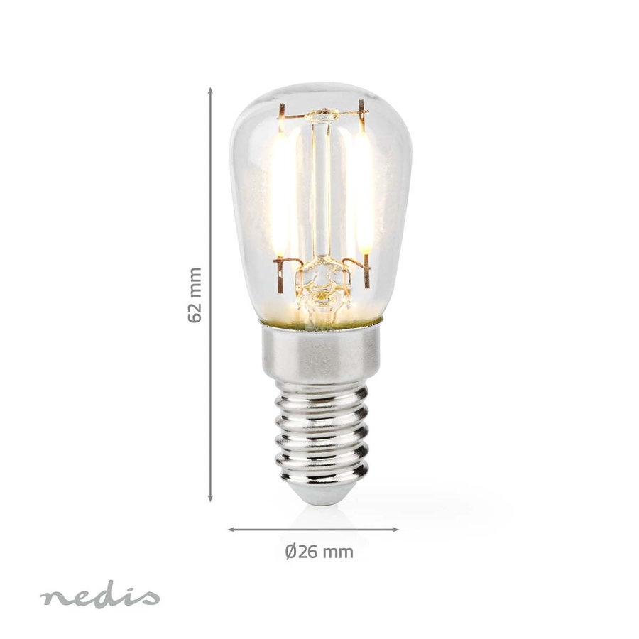 Nedis LBCRFE14T26 Kühlschranklampe LED | E14 | 2 W | T26
