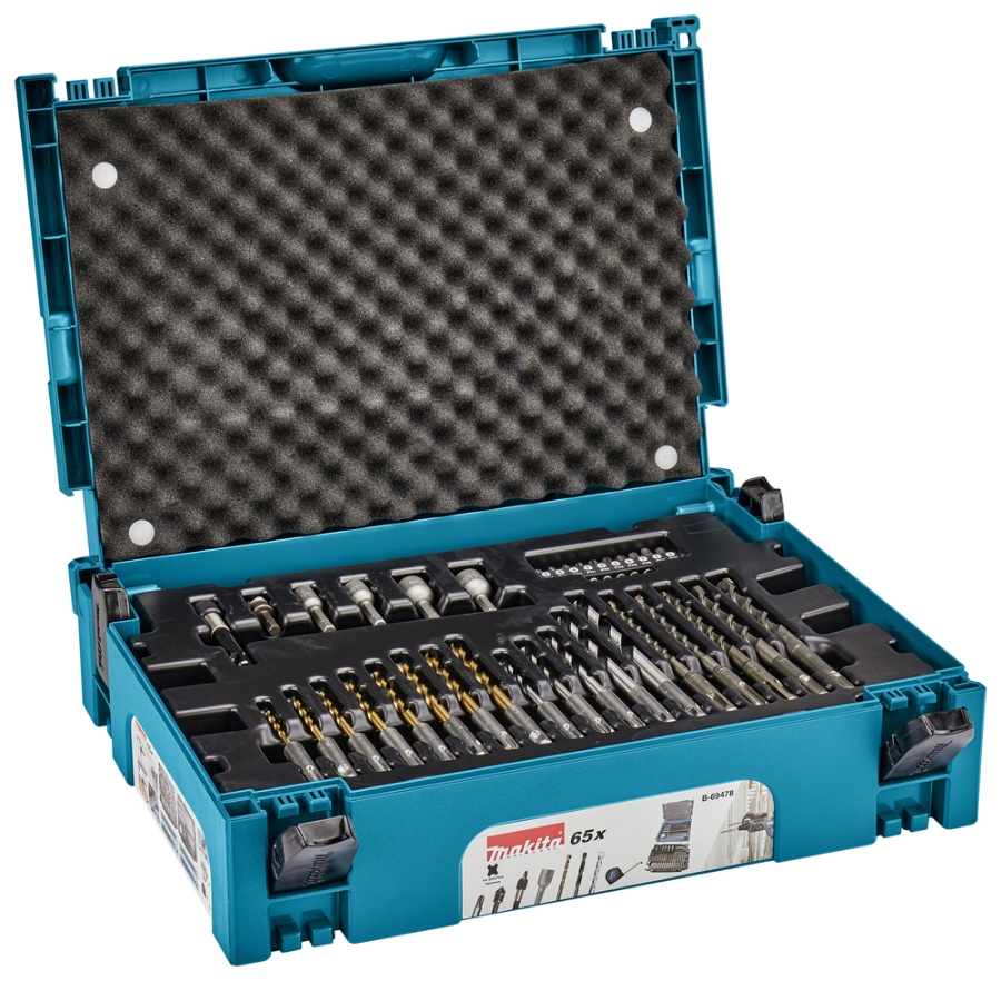 Makita B-69478 Bohrer-/ Bitset im MAKPAC, 65 tlg. Bohrer-/ Bitset • MAKPAC • 65 teilig • SDS-plus 