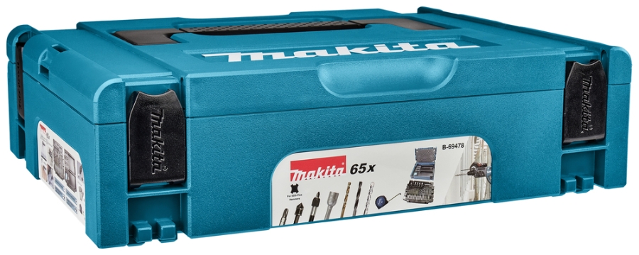 Makita B-69478 Bohrer-/ Bitset im MAKPAC, 65 tlg. Bohrer-/ Bitset • MAKPAC • 65 teilig • SDS-plus 