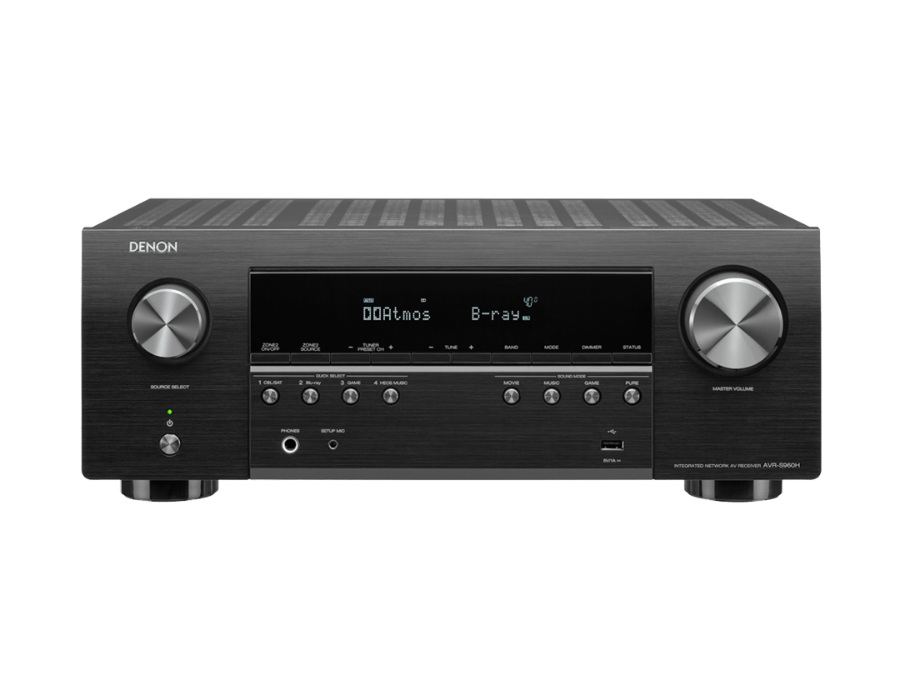 Denon AVRS960HBKE2 7.2-Kanal 145W 8K-AV-Receiver  HEOS® Built-in