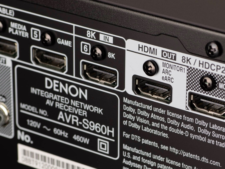 Denon AVRS960HBKE2 7.2-Kanal 145W 8K-AV-Receiver  HEOS® Built-in