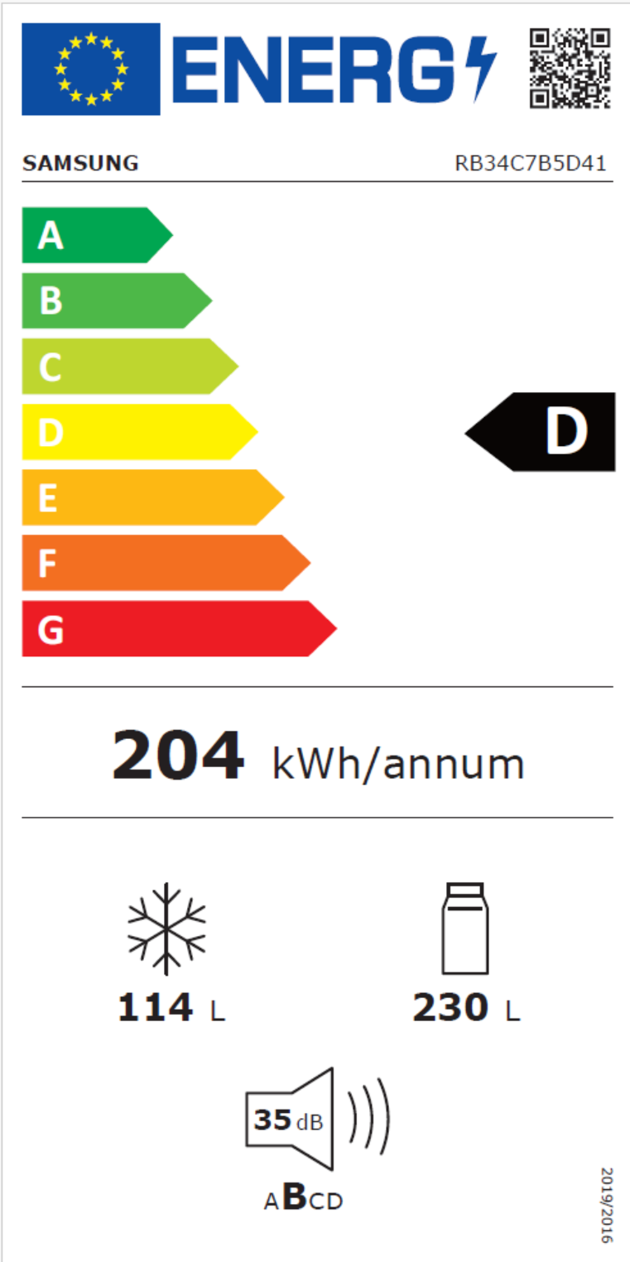 Samsung RB34C7B5D41 NoFrost Kühl- Gefrierkombination marineblau 344 Liter