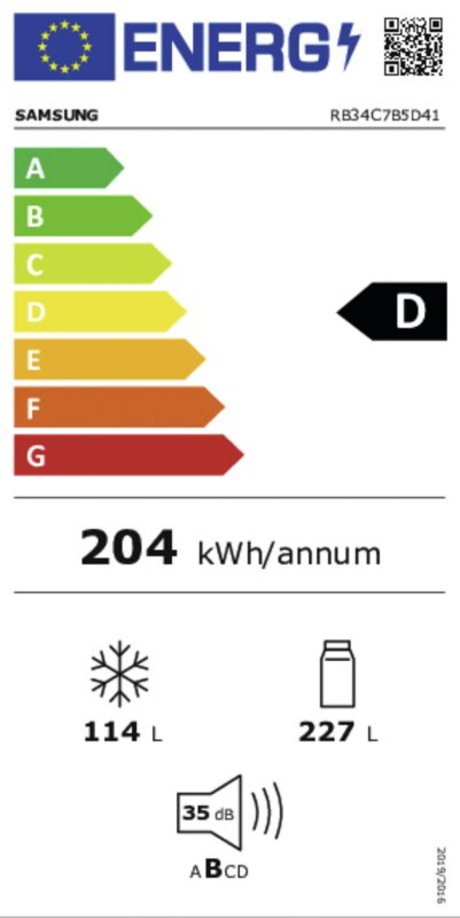 Samsung RB34C7B5D41 NoFrost Kühl- Gefrierkombination marineblau 344 Liter