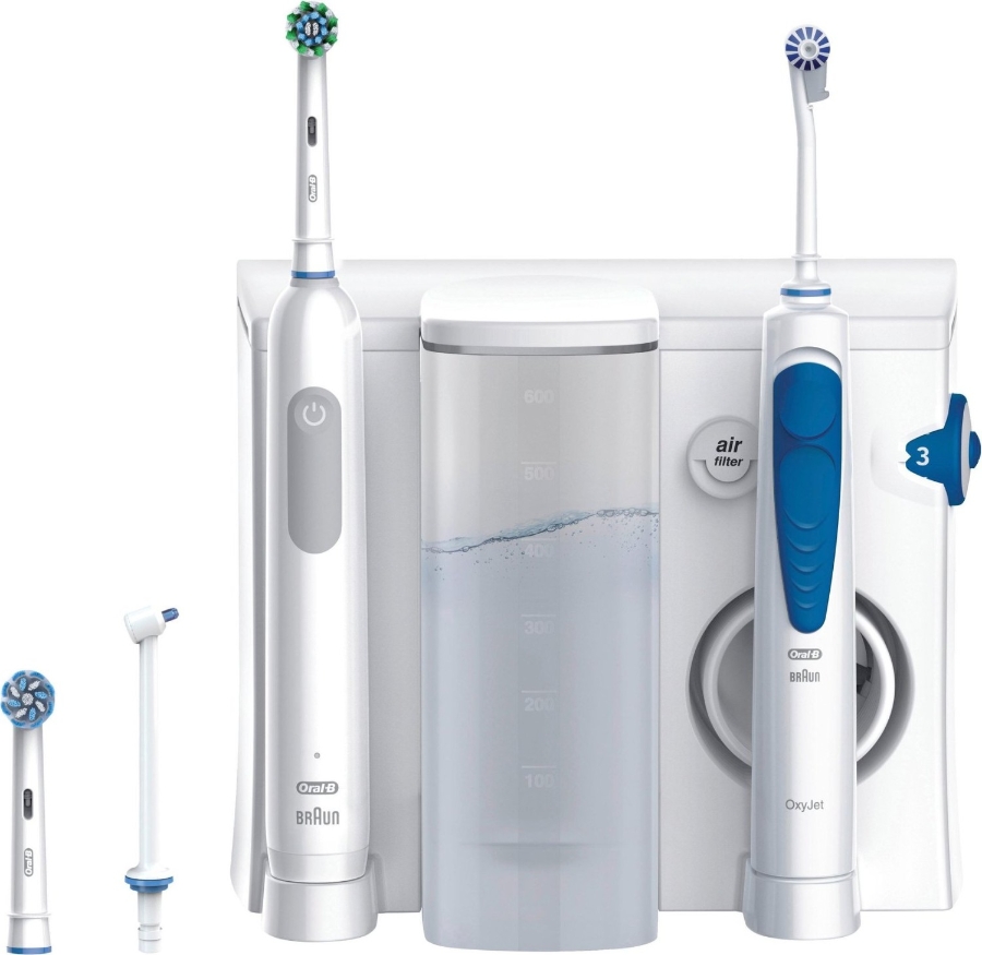 Oral-B Center OxyJet Reinigungssystem - Munddusche + Oral-B Pro 1 